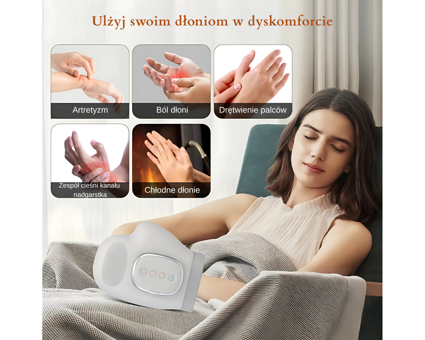 Inteligentny Masażer do rąk z funkcją grzania K-H3RO